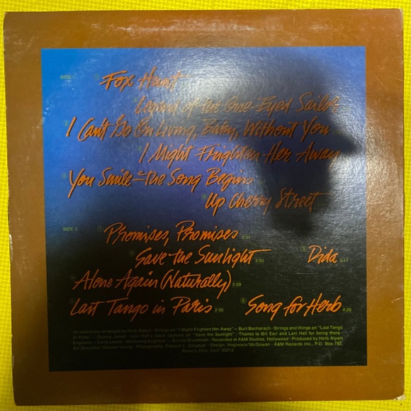 Herb Alpert And The T.J.B. – You Smile - The Song Begins - Picture 2 of 2